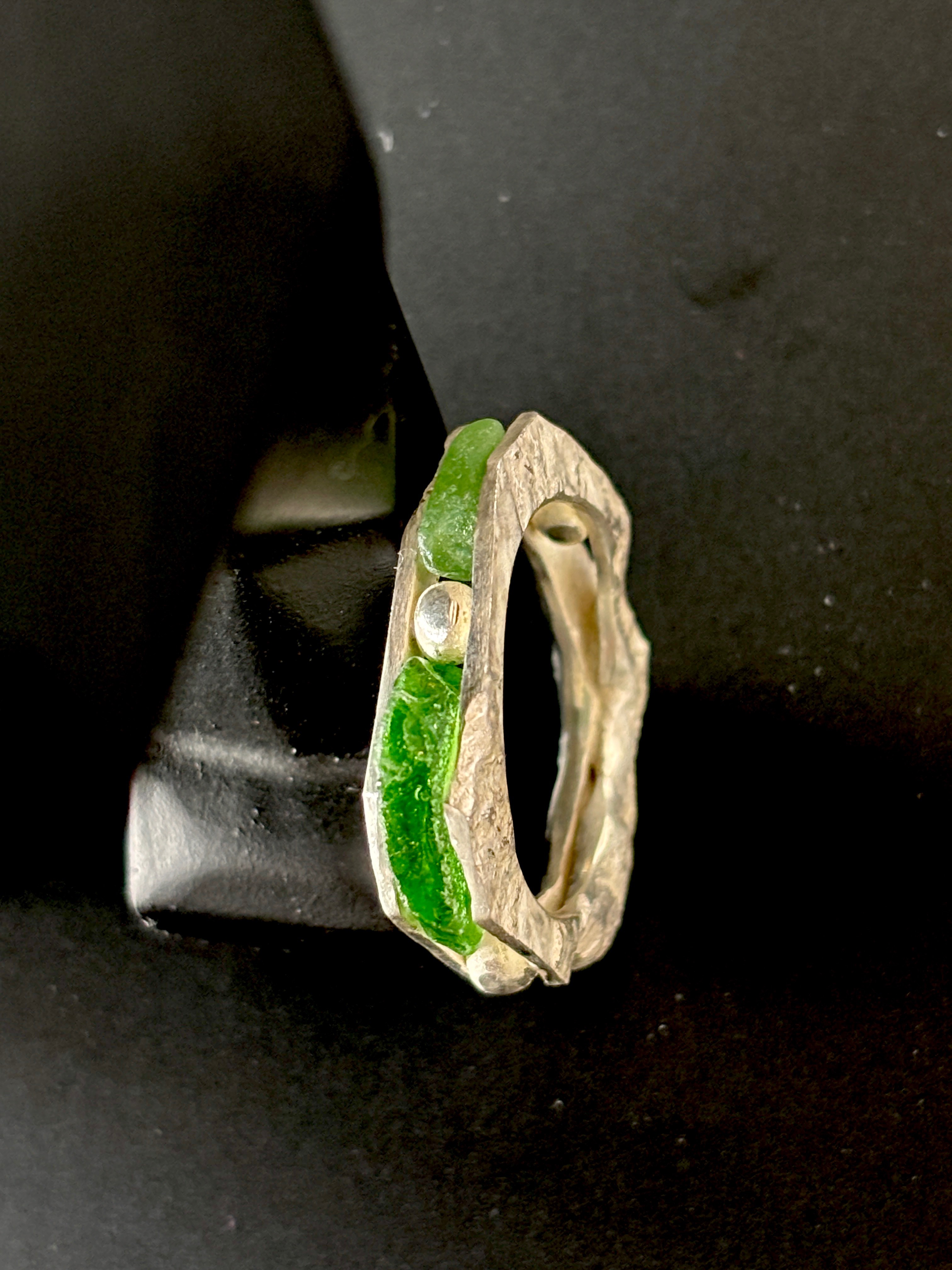sea glass and silver