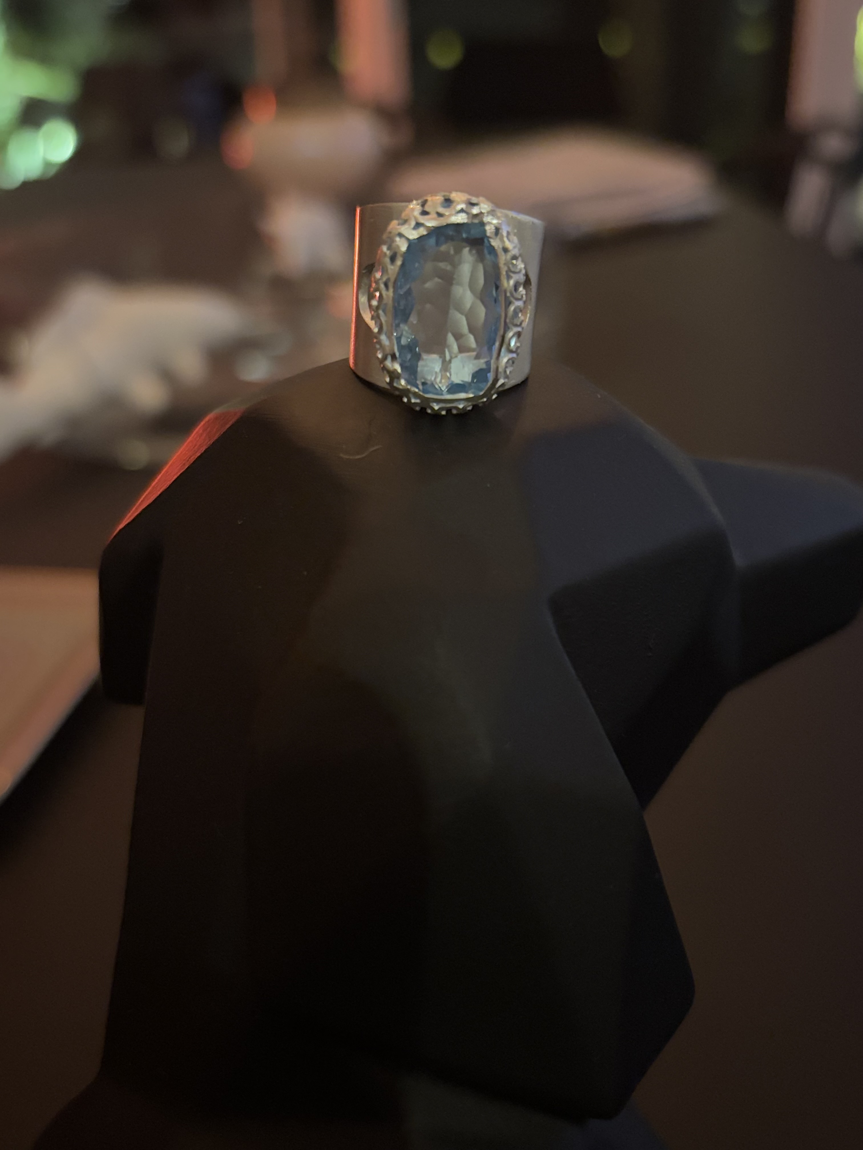 Silver and blue topaz 