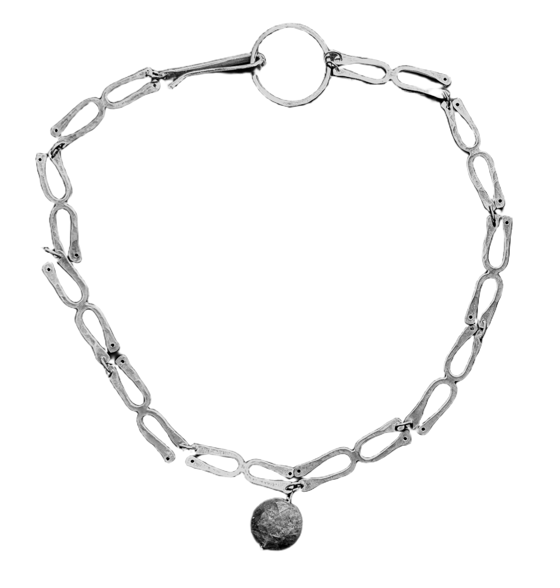 Distressed chain necklace product photo